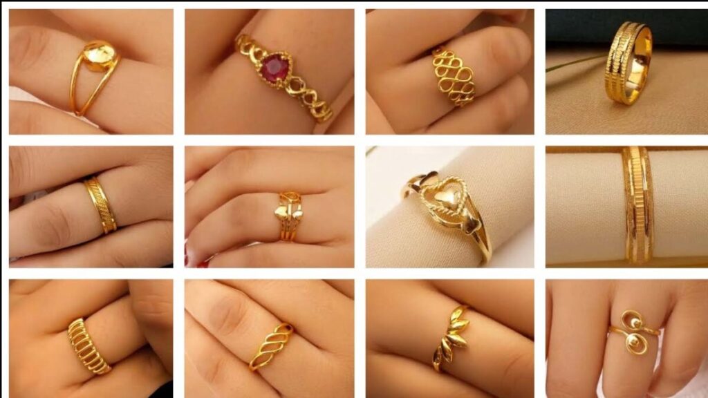 Girl Gold Ring Design Engagemen