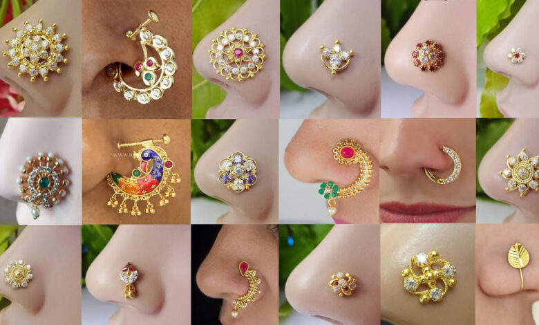 Nose Pin Designs Gold 
