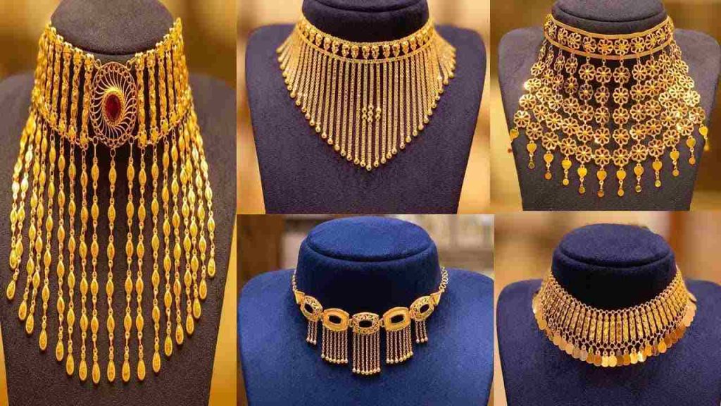 Gold Necklace Haar Design 