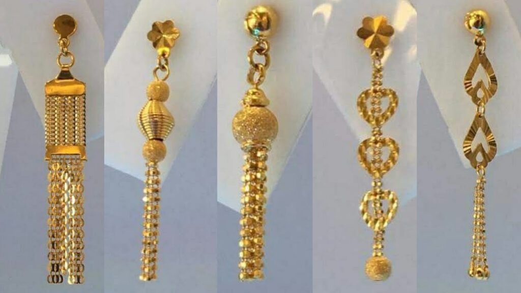 Latest New Gold Chain earrings Design