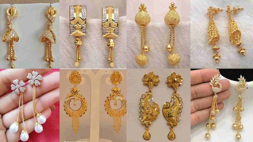 Daily Wear Gold Earrings Designs With Price