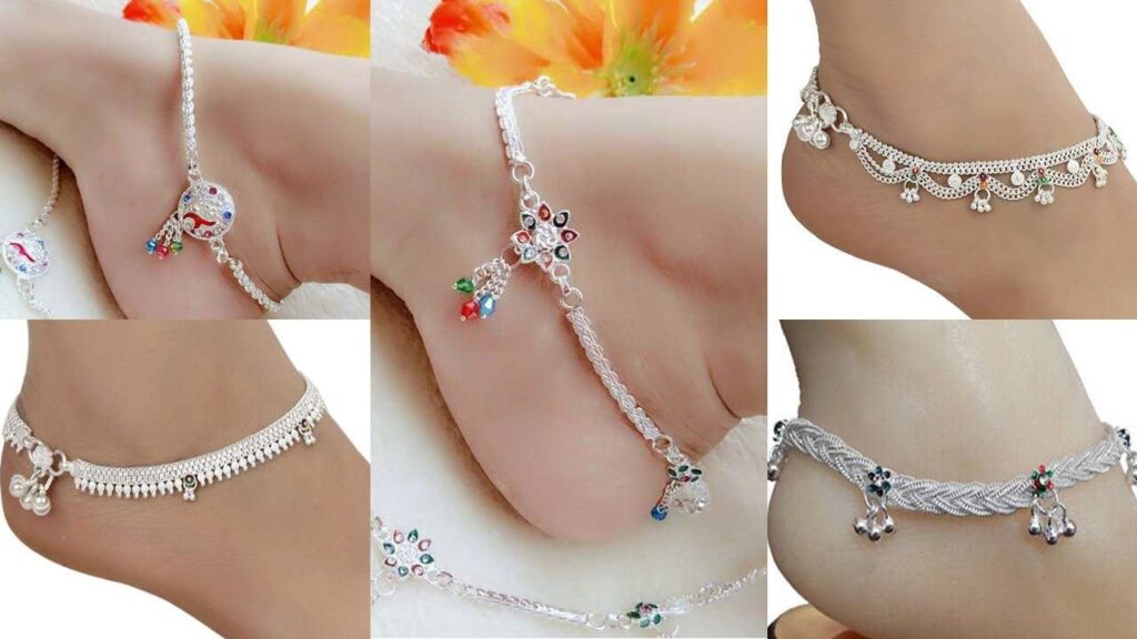 simple payal design, simple payal design silver, Simple Silver Anklets Price