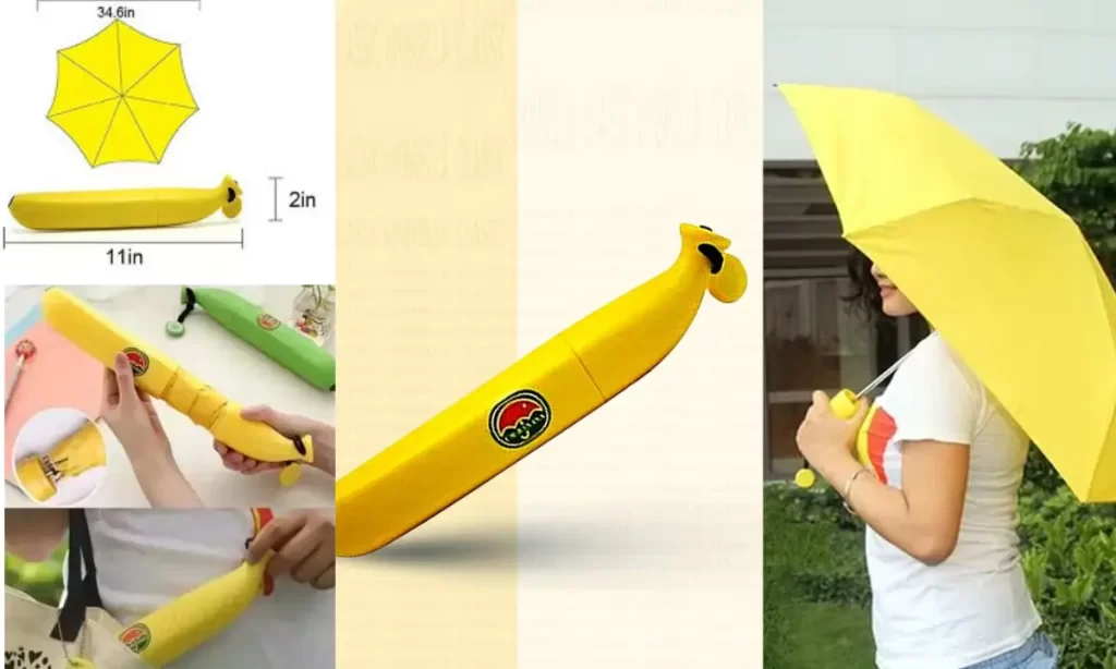 New Portable Banana Folding Umbrella