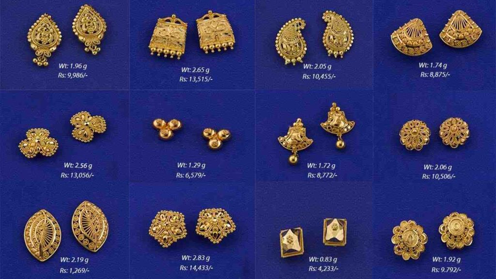 Top Best Stylish Gold Earrings Design With Price
