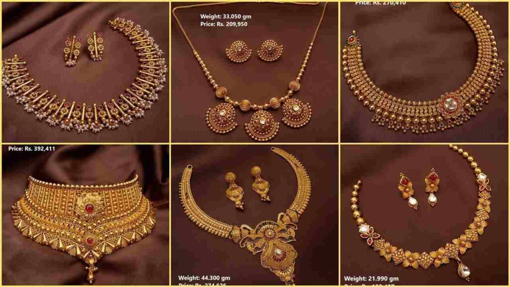 Most Beautiful Gold Necklace Designs With Price 