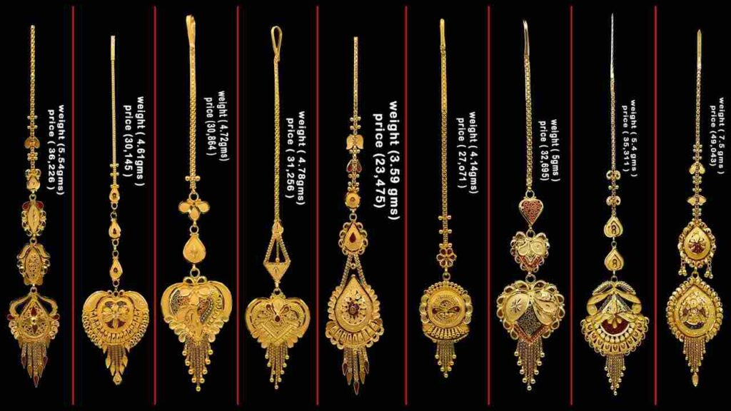 Small Gold Maang Tikka Designs With Price