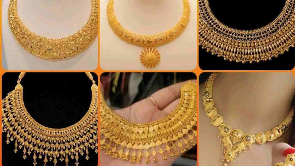 New Gold Bridal Necklace Designs With Price