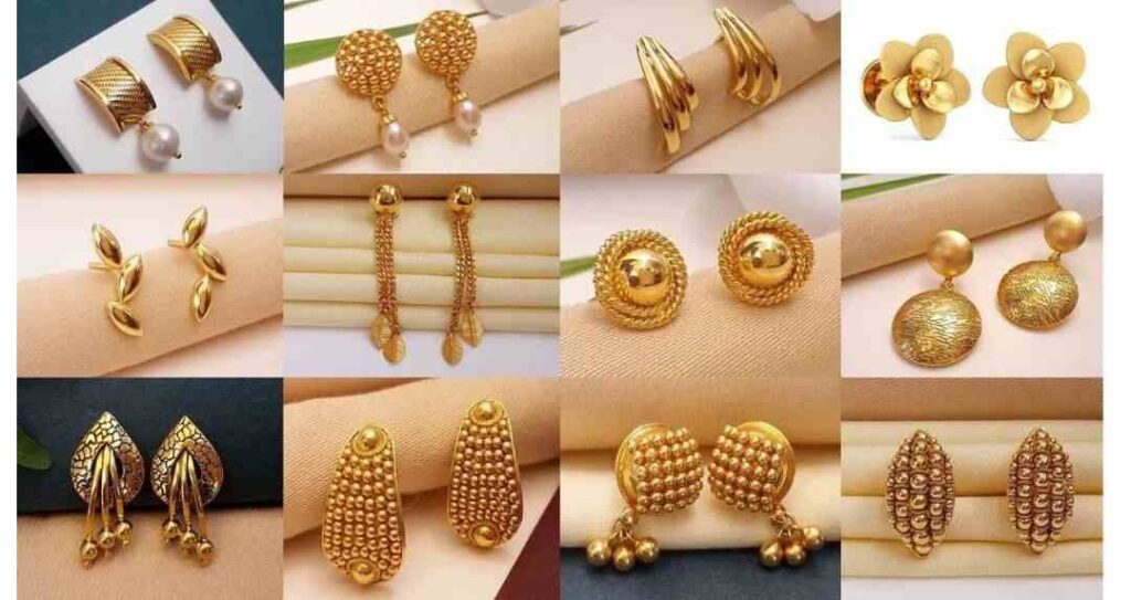 Gold Earrings for Women for Daily Use